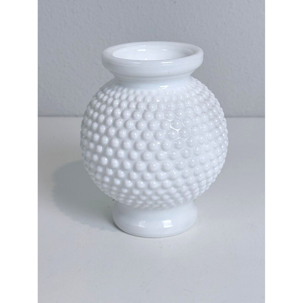 Vintage Westmoreland White Hobnail Milk Glass Vase